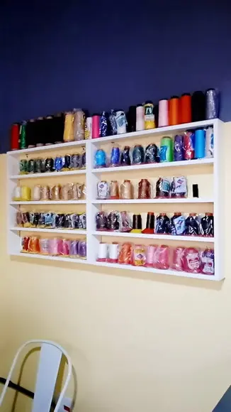 Nicho p/ Costureira Porta Carretel Linha Costura - 2 Unid;