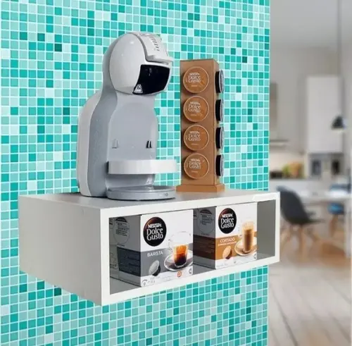Nicho para Cafeteira Cápsulas Dolce Gusto Suporte Branco Tx