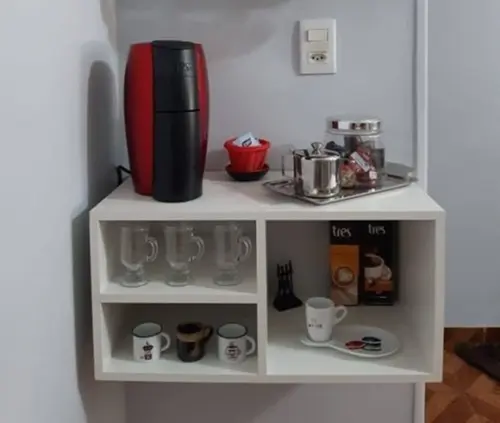Nicho para Cozinha - Cantinho do Café Decorativo Branco