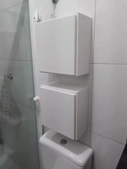 Nicho Toalheiro Armário com Porta para Banheiro 30x30x15