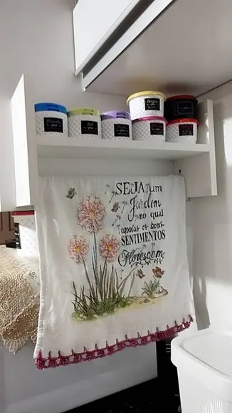 Nicho Rolo Papel Toalha Suporte Cozinha e Porta Tempero mdf