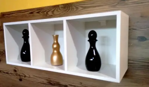 Nicho Triplo 60x30x20 Decorativo 100% mdf Branco