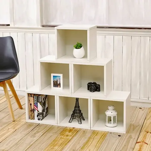 Nichos Decorativo c/ Fundo 30x30x30 mdf Branco- 6 Unidades