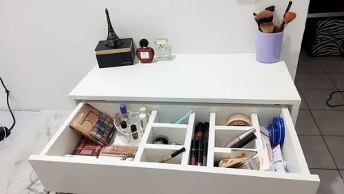 Penteadeira Bancada Suspensa Branca p/ Quarto 100% mdf