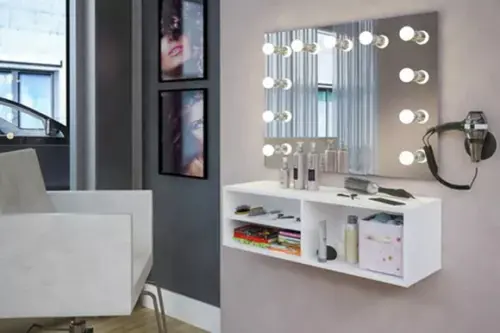 Penteadeira Camarim Suspensa Branca p/ Quarto 100% mdf