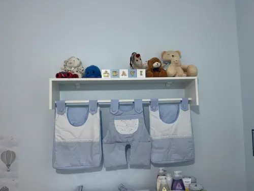 Porta Fraldas em com Varão 100% mdf Branco 60 cm