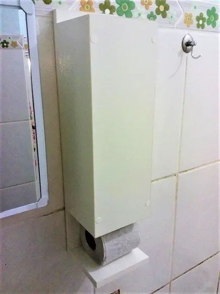 Porta Papel Higiênico Branco Suspenso 100% mdf