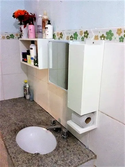 Porta Papel Higiênico Branco Suspenso 100% Mdf..