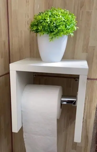 Porta Papel Higiênico Branco Suspenso 100% mdf .