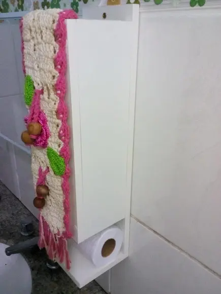 Porta Papel Higiênico Branco Suspenso 100% Mdf..