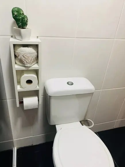 Porta Papel Higiênico Triplo Branco Suspenso 100% mdf .