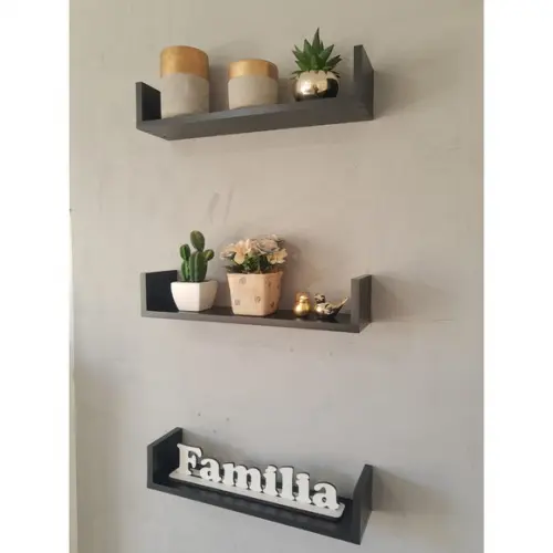 Prateleiras u Decorativa p/ Livros mdf -3 Unidades