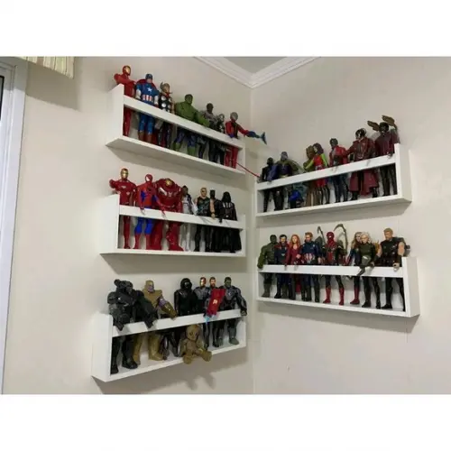 Prateleiras Montessoriana Bonecos e Boneca Herois 100% Mdf.
