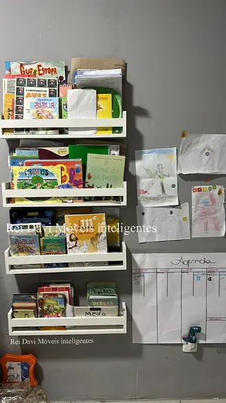 Prateleiras Montessoriana Livros Infantil 60 Cm- 4 Unidades