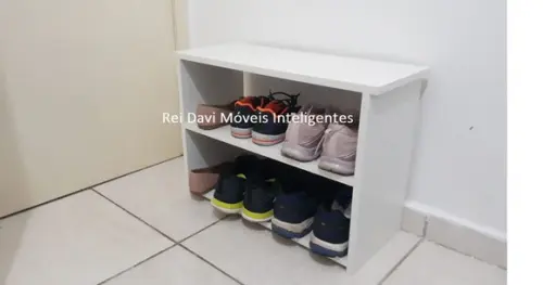 Sapateira 60cm Branco Nicho Organizador Sapato Tênis mdf