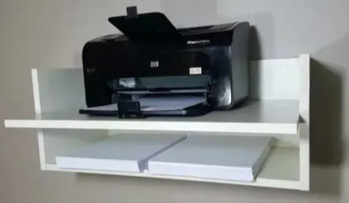 Suporte Impressora Organizador mdf Branco