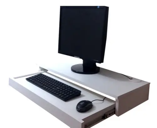 Suporte Monitor Notebook Prateleira para Livros, mdf - Mesa