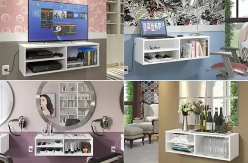 Suporte Monitor Horizontal Armário para Quarto Escritório