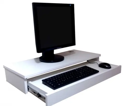 Suporte Monitor Notebook Prateleira para Livros, mdf - Mesa