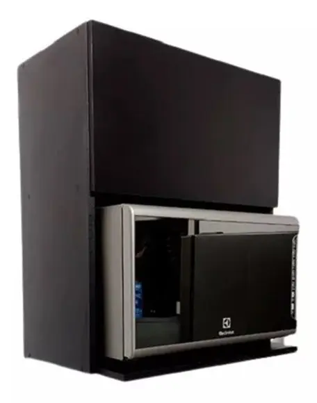Suporte para Microondas c/ Bascula Preto Forno mdf 60 cm