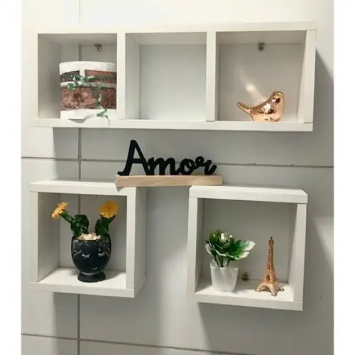 Trio de Nichos para Sala Quarto Cozinha Banheiro 100% mdf
