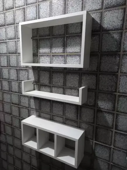 Trio de Nichos para Sala Quarto Cozinha Banheiro Mdf.