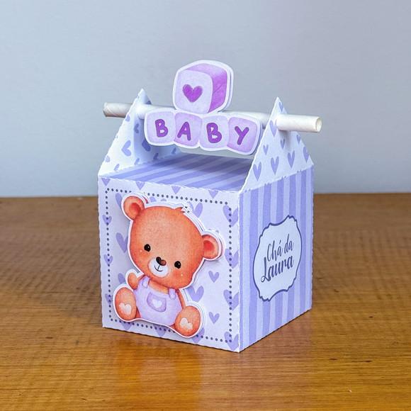 Kit Personalizado Chá de Bebê 3d Lilás PDF Arquivo Digital