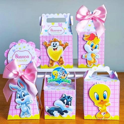 Kit Personalizado Looney Tunes Rosa 3d -PDF- Arquivo Digital
