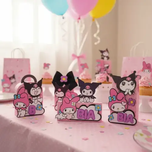 Kit Personalizado Kuromi e My Melody 3D Arquivo Digital