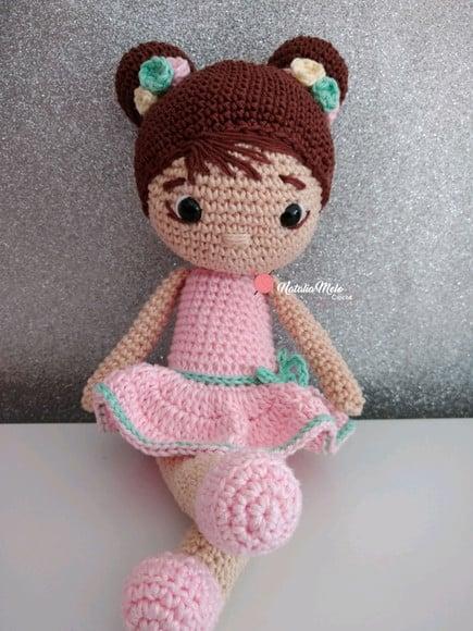 Boneca Bailarina Amigurumi