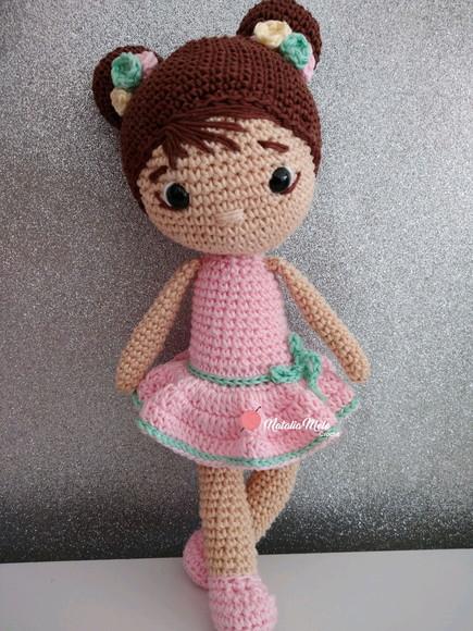 Boneca Bailarina Amigurumi
