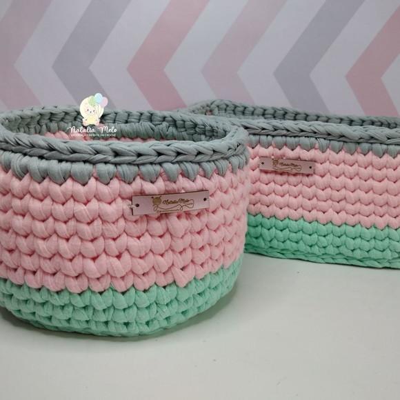Kit Higiene fio de Malha em Crochê Menina 5 peças