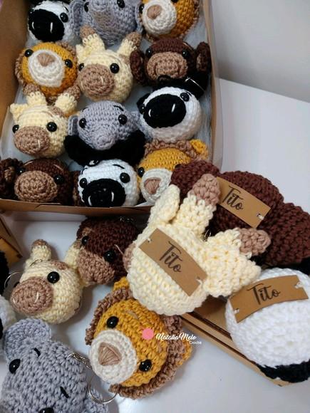 Lembrancinha de Maternidade Chaveiro Safari em Amigurumi