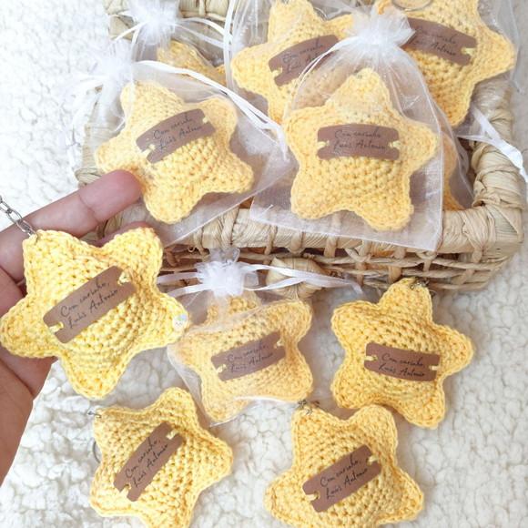 Lembrancinha de Maternidade Chaveiro Estrelinha Amigurumi