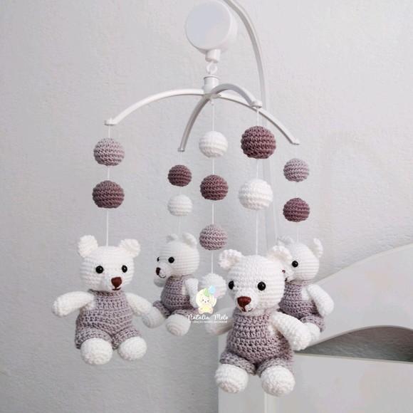 Móbile Amigurumi com Musical