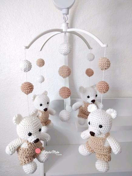 Móbile Amigurumi com Musical