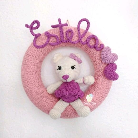 Porta Maternidade Amigurumi Menina