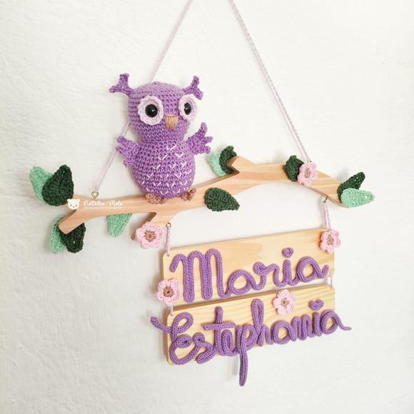 Porta Maternidade Corujinha Amigurumi