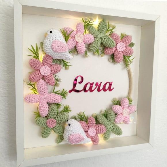 Porta Maternidade Jardim Amigurumi Led