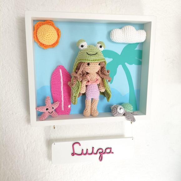 Porta Maternidade Praia Amigurumi