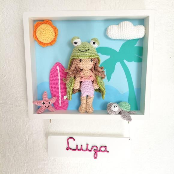 Porta Maternidade Praia Amigurumi