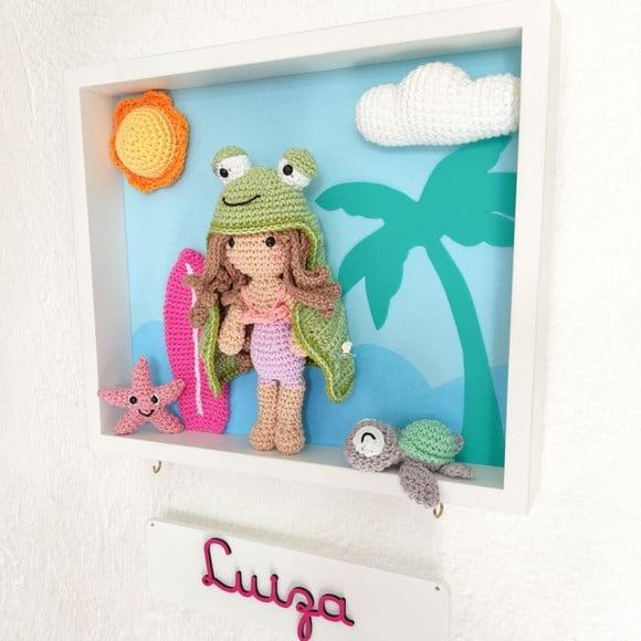 Porta Maternidade Praia Amigurumi