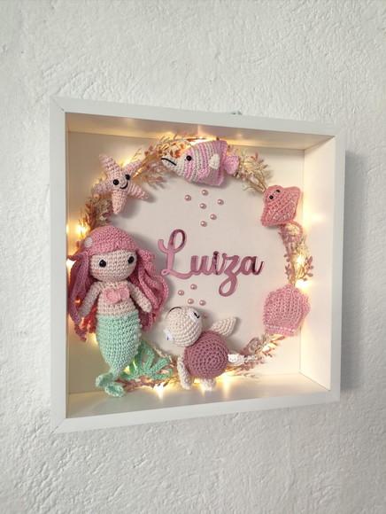 Porta Maternidade Sereia Amigurumi Led