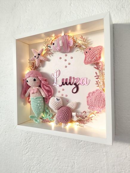 Porta Maternidade Sereia Amigurumi Led