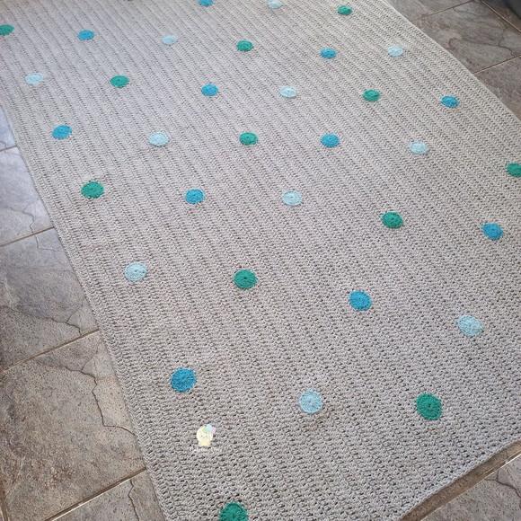 Tapete Infantil Retangular em Crochê 1,95 x 1,30m.