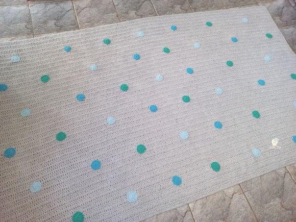 Tapete Infantil Retangular em Crochê 1,95 x 1,30m.