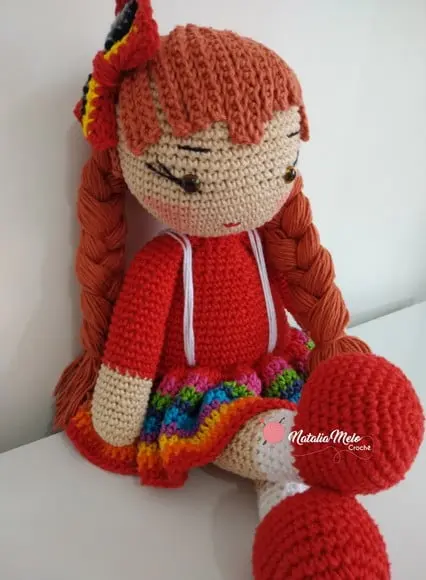 Boneca Amigurumi Arco Iris