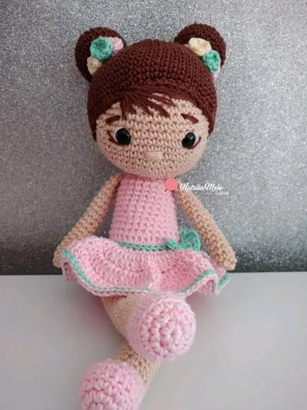 Boneca Bailarina Amigurumi