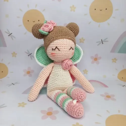 Boneca Borboleta Amigurumi