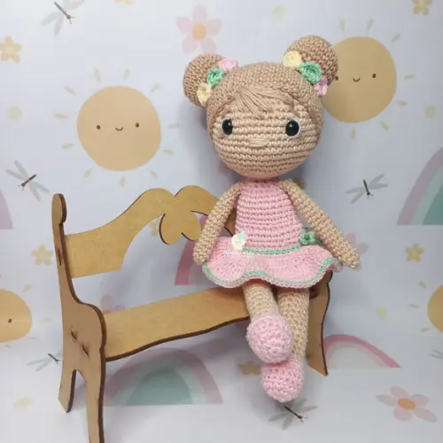 Boneca Bailarina Amigurumi
